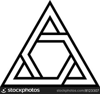 Logo triangle sign closed system