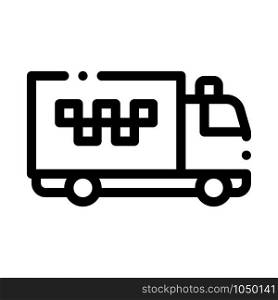 Logo Truck Online Taxi Icon Vector Thin Line. Contour Illustration. Logo Truck Online Taxi Icon Vector Illustration
