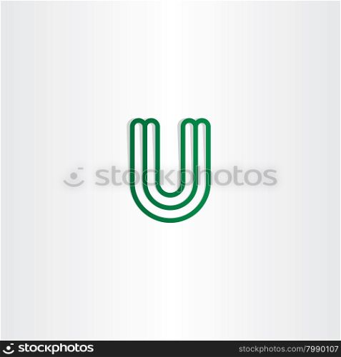 logo u letter logotype u vector green icon element