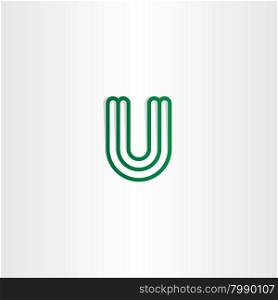 logo u letter logotype u vector green icon element