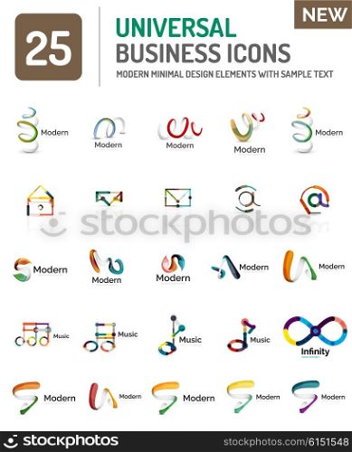 Logo vector collection, abstract geometric business icon set