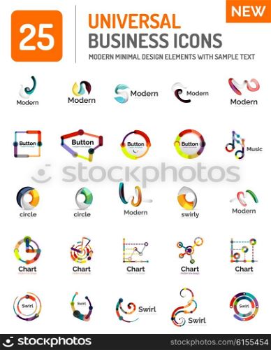 Logo vector collection, abstract geometric business icon set