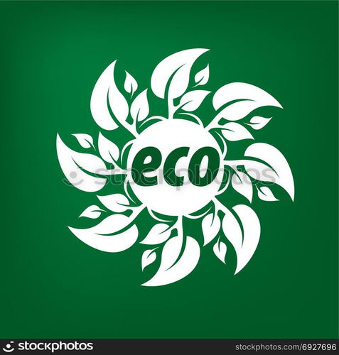 logo vector eco. logo vector eco. Illustration of a green leaf. Design element