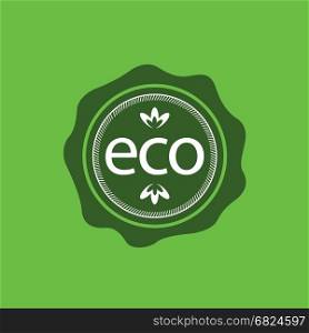 logo vector eco. template logo design eco. Vector illustration icon