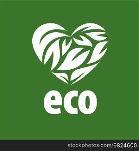 logo vector eco. template logo design eco. Vector illustration icon