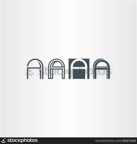 logo vector letter a set icon elements design