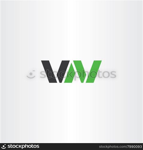 logo vector logotype letter v and n or letter w font