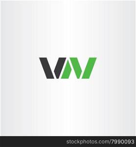 logo vector logotype letter v and n or letter w font