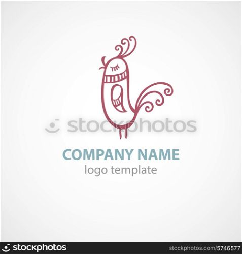 Logo Vector Template with bird. EPS 10. Logo Vector Template