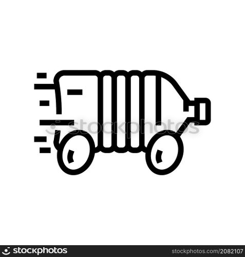 logo water delivery service line icon vector. logo water delivery service sign. isolated contour symbol black illustration. logo water delivery service line icon vector illustration