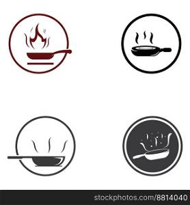 Logos for cooking utensils, cooking pots, spatulas and cooking spoons. Using vector design concepts.