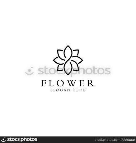 Logos of flowers, roses, lotus flowers, and other types of flowers. By using the concept of vector design.