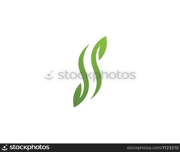Logos of green leaf ecology nature element vector