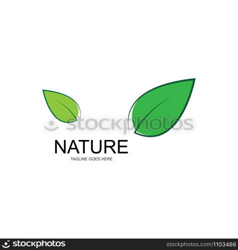 Logos of green leaf ecology nature element vector icon