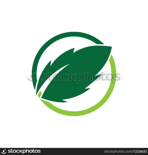 Logos of green leaf ecology nature element vector icon