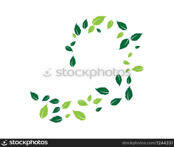 Logos of green leaf ecology nature element vector icon