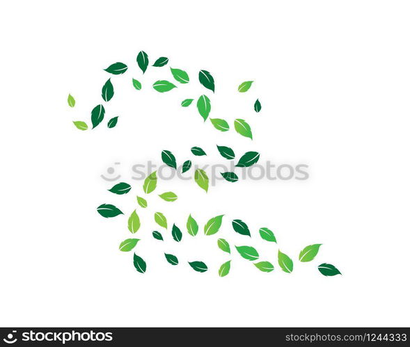 Logos of green leaf ecology nature element vector icon