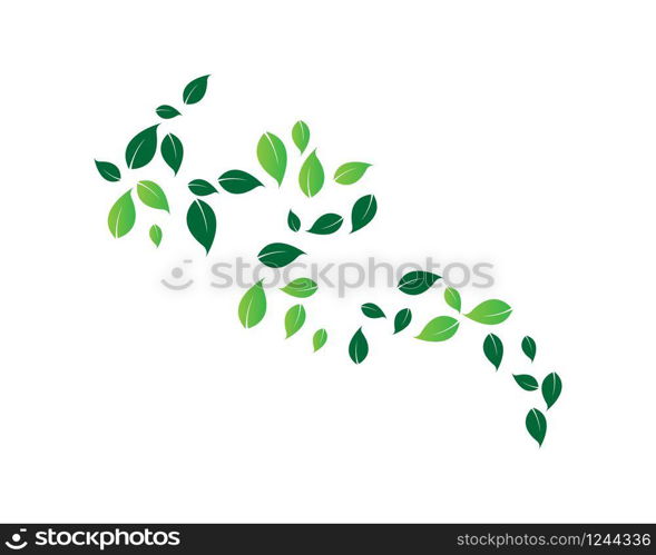 Logos of green leaf ecology nature element vector icon