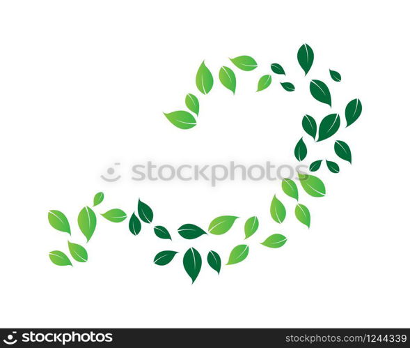 Logos of green leaf ecology nature element vector icon