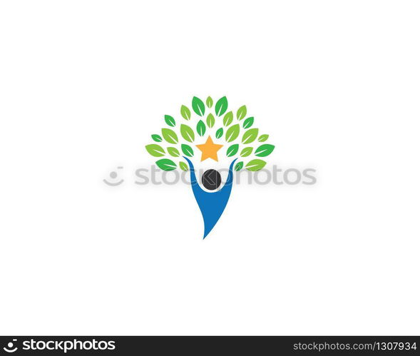 Logos of green leaf ecology nature element vector icon