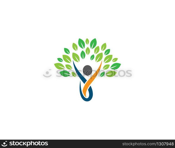 Logos of green leaf ecology nature element vector icon