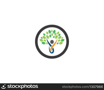 Logos of green leaf ecology nature element vector icon