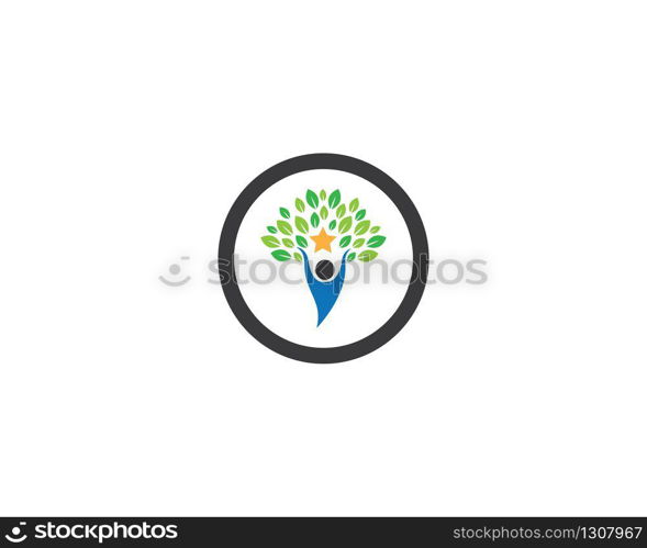 Logos of green leaf ecology nature element vector icon