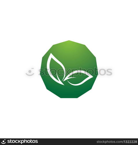 Logos of green leaf ecology nature element vector icon