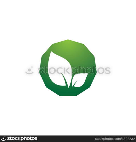 Logos of green leaf ecology nature element vector icon