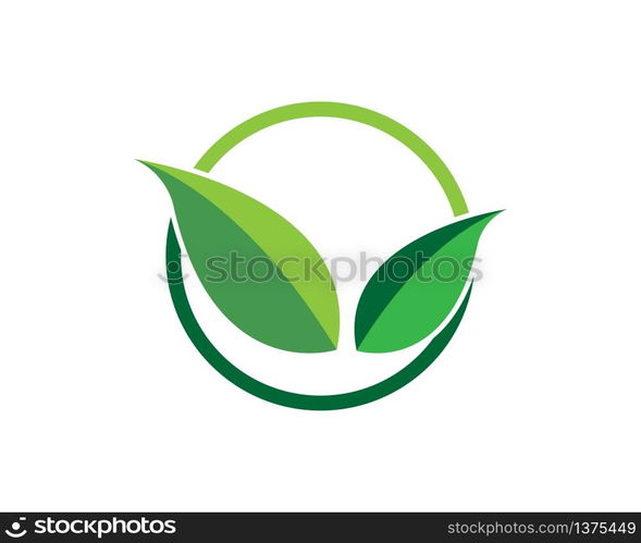 Logos of green leaf ecology nature element vector icon