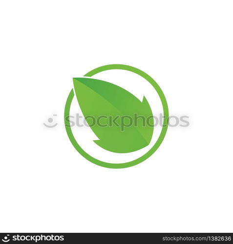 Logos of green leaf ecology nature element vector icon