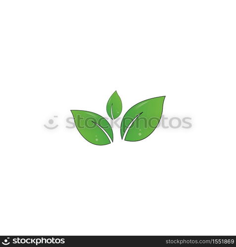 Logos of green leaf ecology nature element vector icon