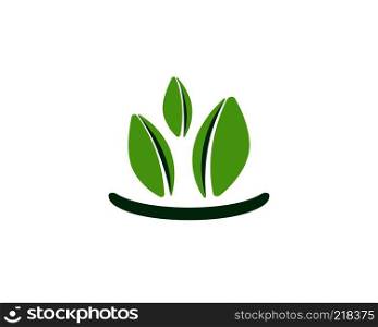 Logos of green leaf ecology nature element vector icon
