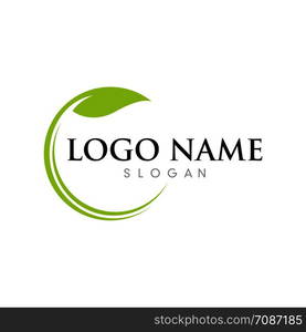 Logos of green leaf ecology nature element vector icon