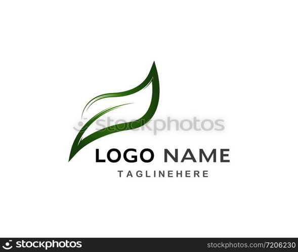 Logos of green leaf ecology nature element vector icon