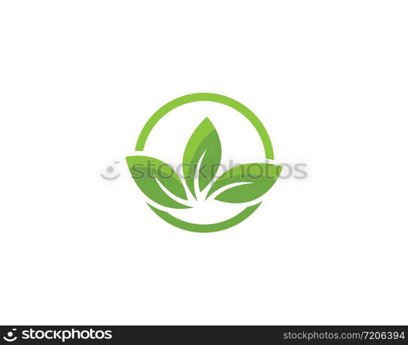 Logos of green leaf ecology nature element vector icon