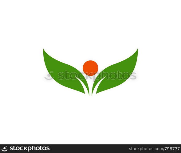 Logos of green leaf ecology nature element vector icon