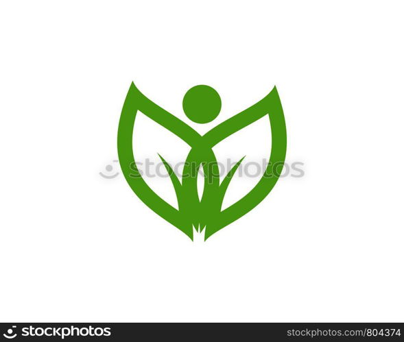 Logos of green leaf ecology nature element vector icon