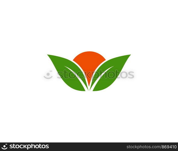 Logos of green leaf ecology nature element vector icon