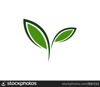 Logos of green leaf ecology nature element vector icon