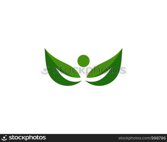 Logos of green leaf ecology nature element vector icon