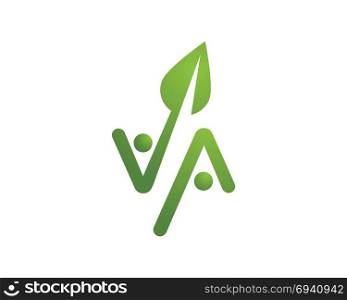 Logos of green leaf ecology nature. Logos of green leaf ecology nature element vector icon