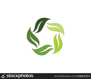 Logos of green tree leaf ecology. Logos of green tree leaf ecology nature element vector icon