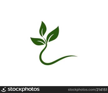 Logos of green Tree leaf ecology nature