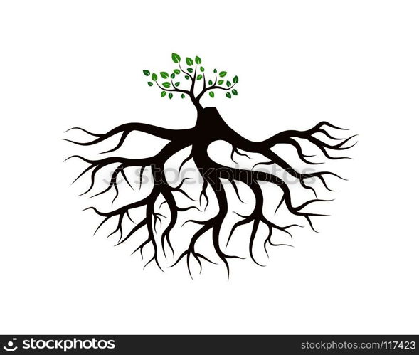 Logos of green Tree leaf ecology nature element vector