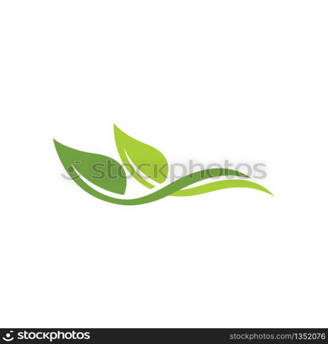 Logos of green Tree leaf ecology nature element vector