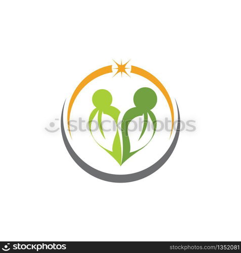 Logos of green Tree leaf ecology nature element vector