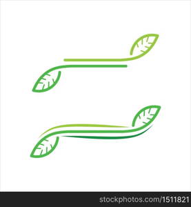 Logos of green Tree leaf ecology nature element vector