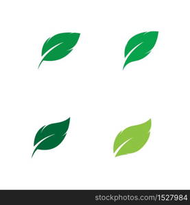 Logos of green Tree leaf ecology nature element vector