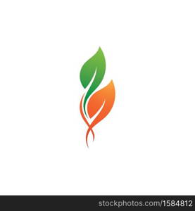 Logos of green Tree leaf ecology nature element vector